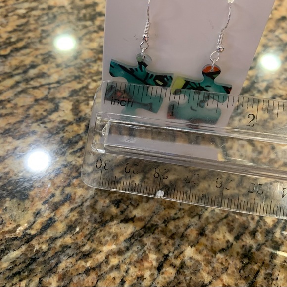 Handmade puzzle earrings - Picture 9 of 10